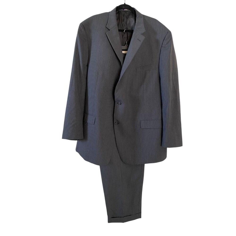 Hart Schaffner Marx Men's Charcoal Pinstripe Suit